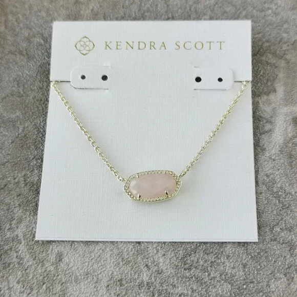 Rose Quartz Kendra Scott Lilly Necklace Kendra Scott Jewelry